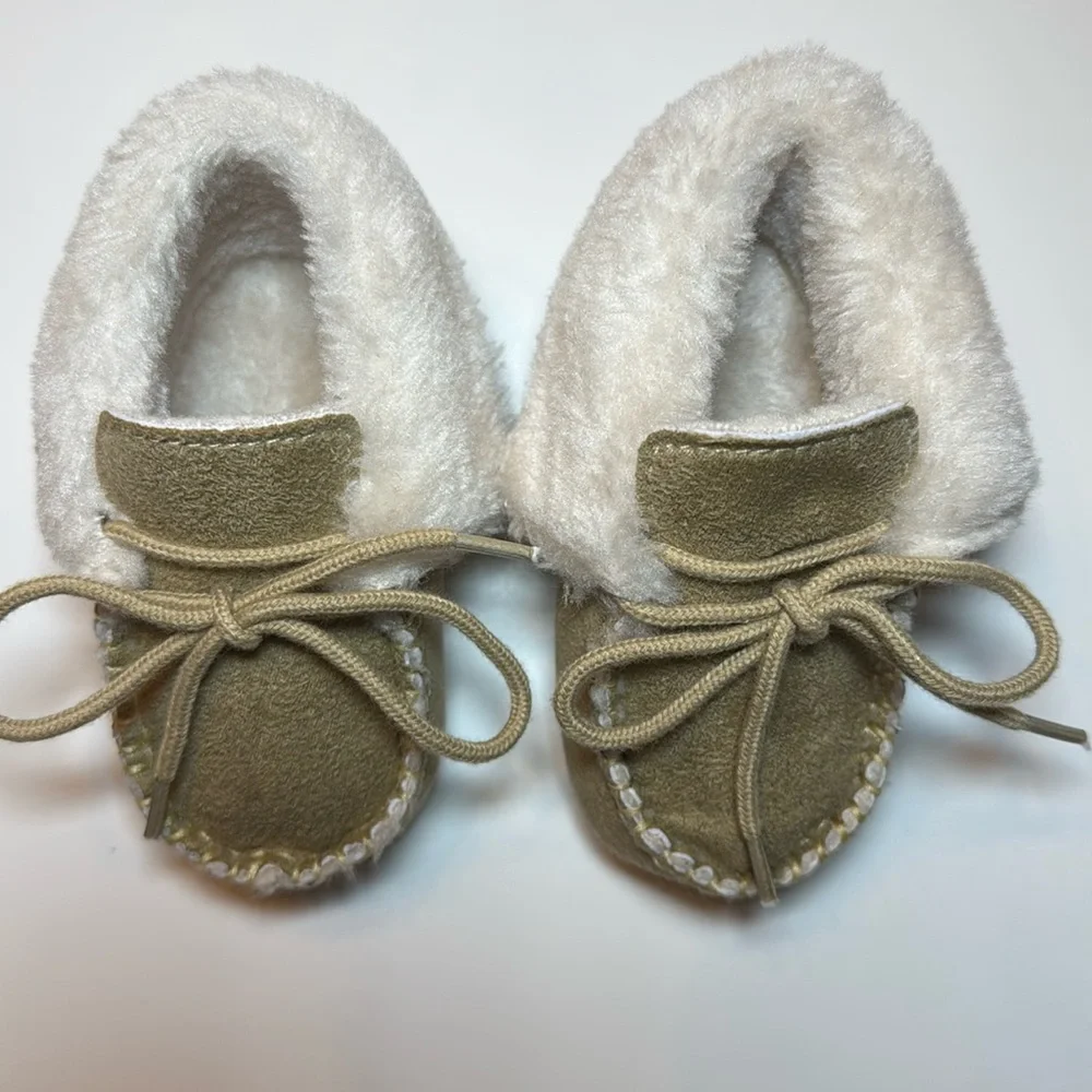 PatPat Baby Moccasin Booties Slippers Infant Child 6-9 Mos